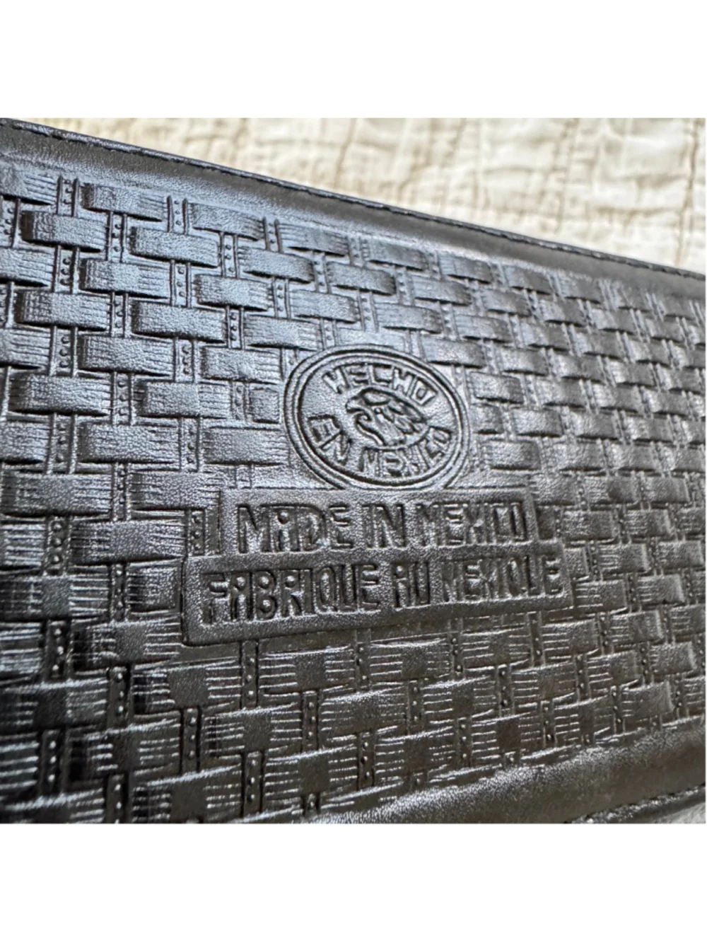 Tooled Leather Purse From Mexico • Intricate Rose, Bird, Aztec Calendar Designs